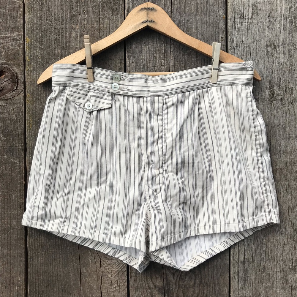 Vintage 1950s Jantzen Men's Lined Controlled Cotton Swim Shorts Trunks 34